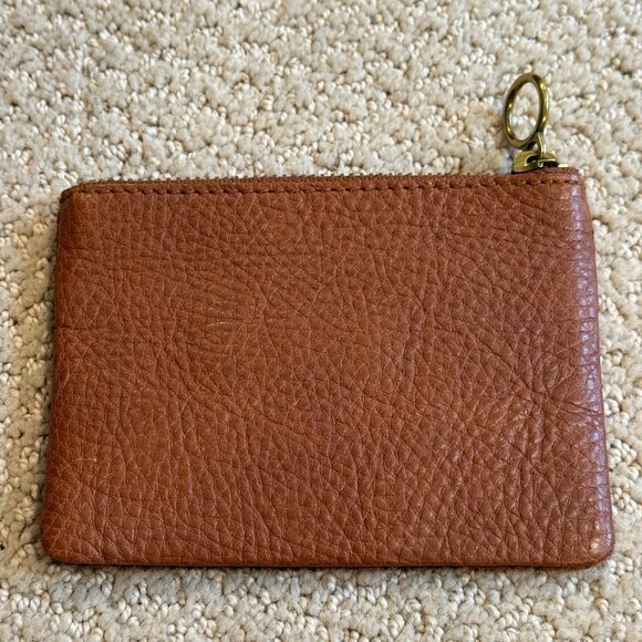 Madewell Leather Calf Hair Spotted Pouch Wallet Bittersweet #K4595 Boho Preppy - Picture 4 of 14